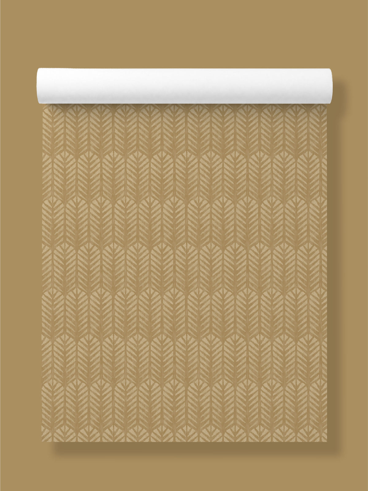 Novena Geo Ochre | Geometric Art Deco Wallpaper - Esselle Home