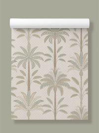 Solana Soft Green Palm | Tropical Leaf Wallpaper - Esselle Home