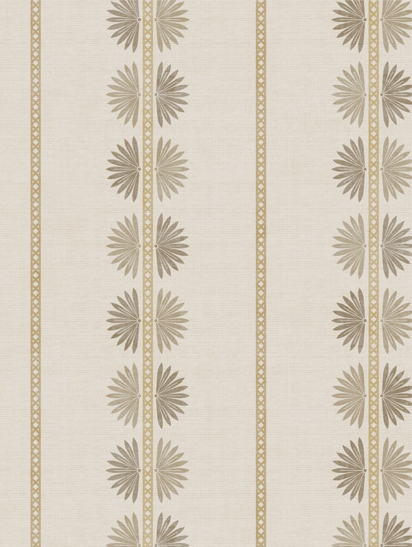 Maris Natural Wallpaper | Fan Leaf Stripe