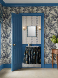 Canopy Blue Palm | Botanical Leaf Wallpaper - Esselle Home