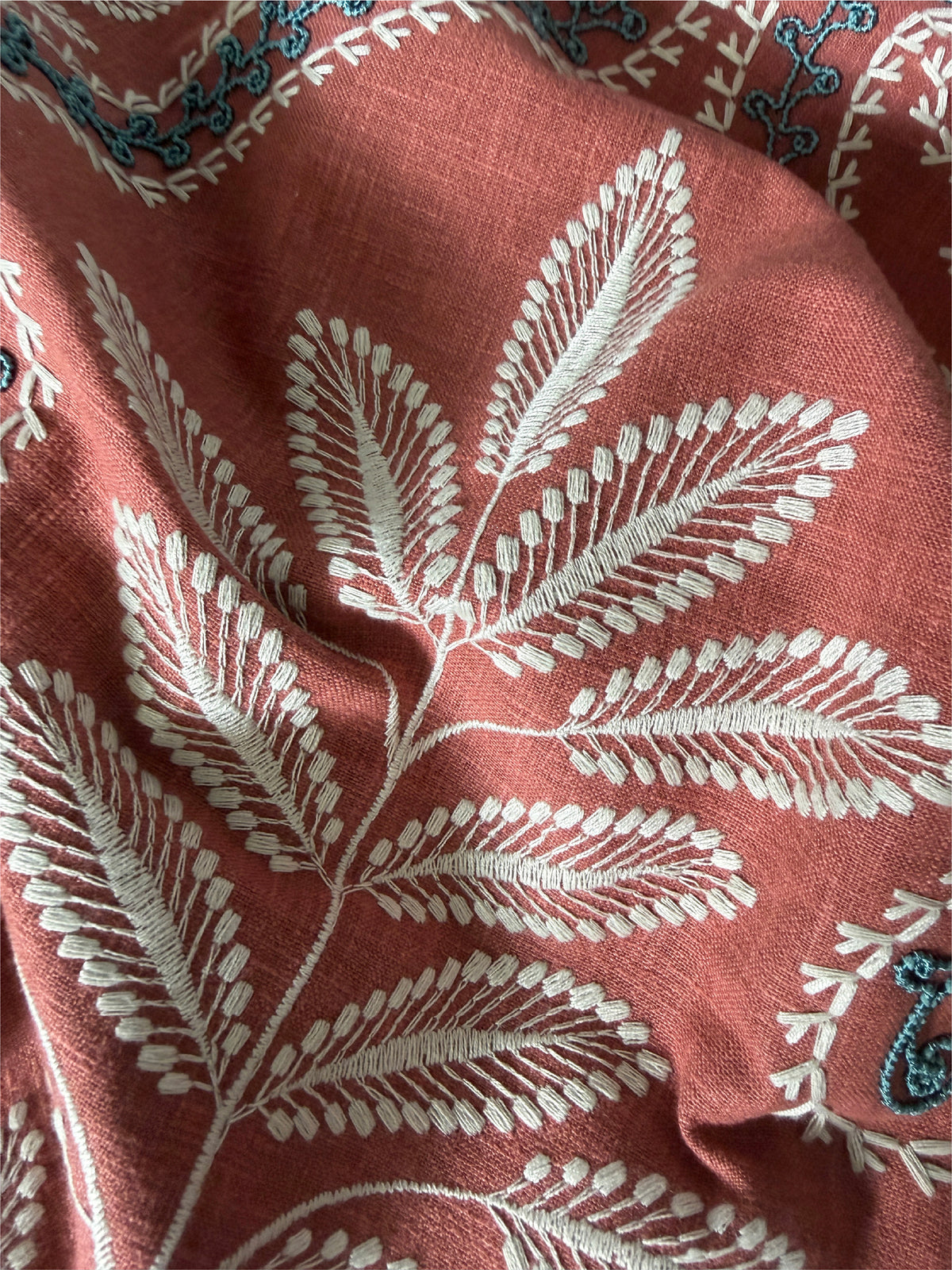 Monsoon Terracotta Fabric - Esselle Home