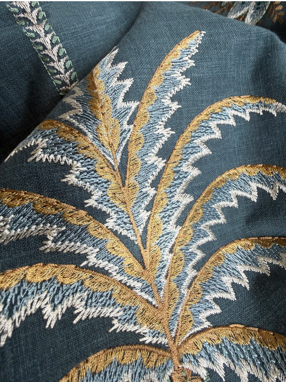 Solana Teal Fabric - Esselle Home