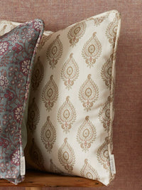 Naya Motif Neutral/Rose Cushion - Esselle Home