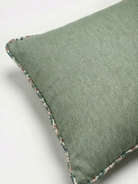 Eden Plain/Veda Mineral Green Cushion - Esselle Home