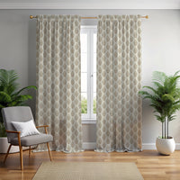 Naya Motif Neutral/Rose Curtain