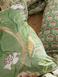 Chinoiserie Garden Spring Green Cushion - Esselle Home