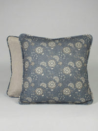 Lucien Trail Navy/Taupe Cushion - Esselle Home
