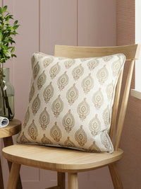 Naya Motif Neutral/Rose Cushion - Esselle Home