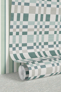 Bergan Green / Natural Wallpaper