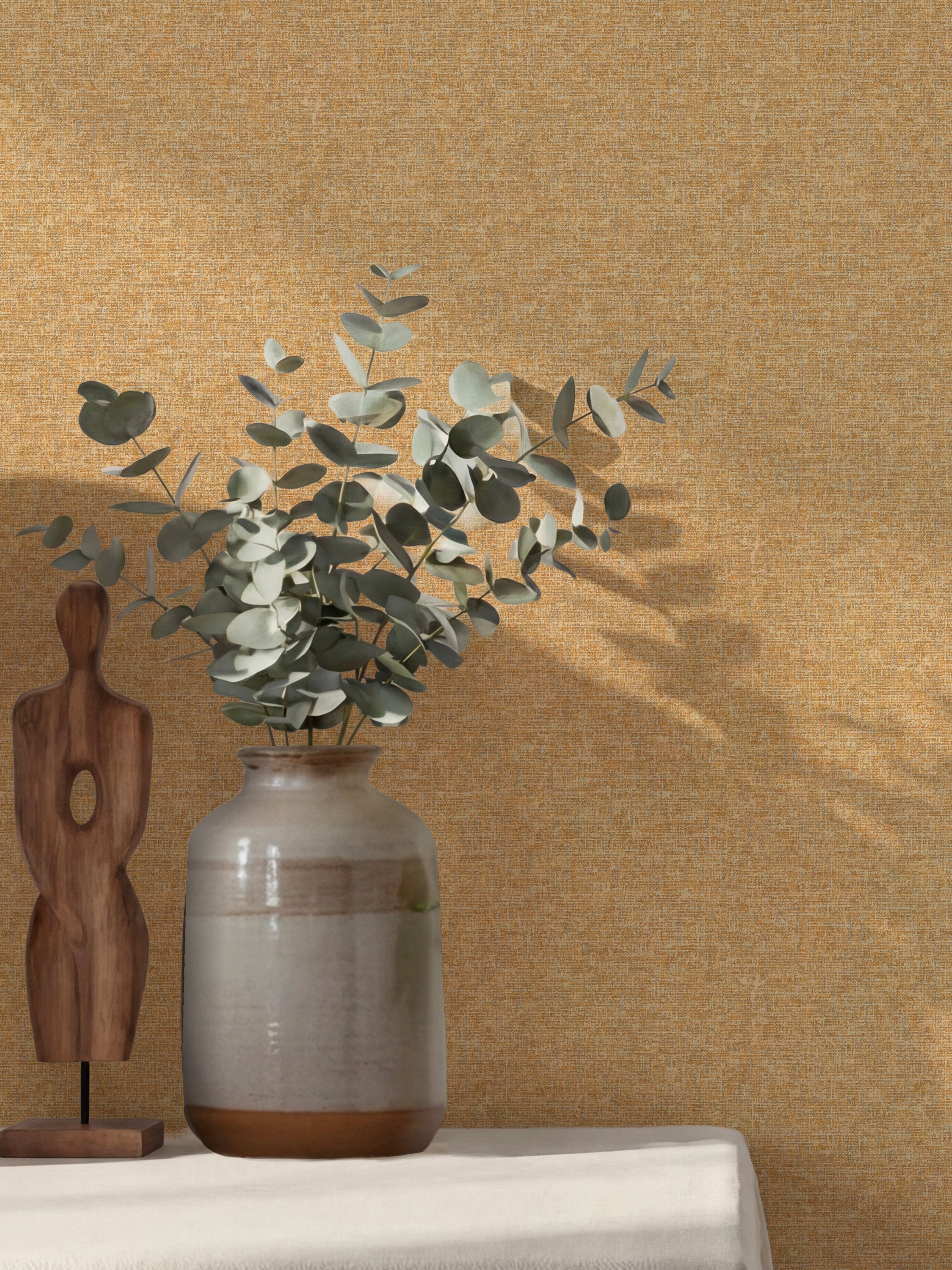 Artisan Weave Ochre Wallpaper - Esselle Home