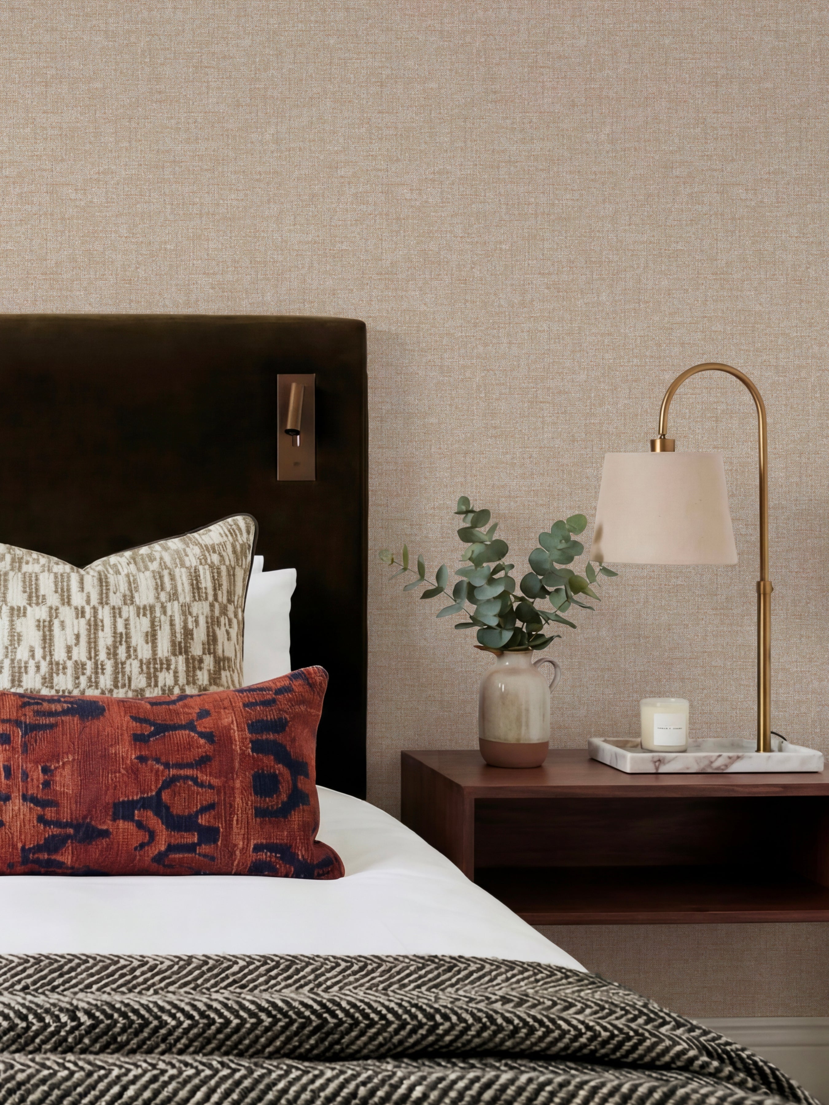 Artisan Weave Warm Natural Wallpaper - Esselle Home
