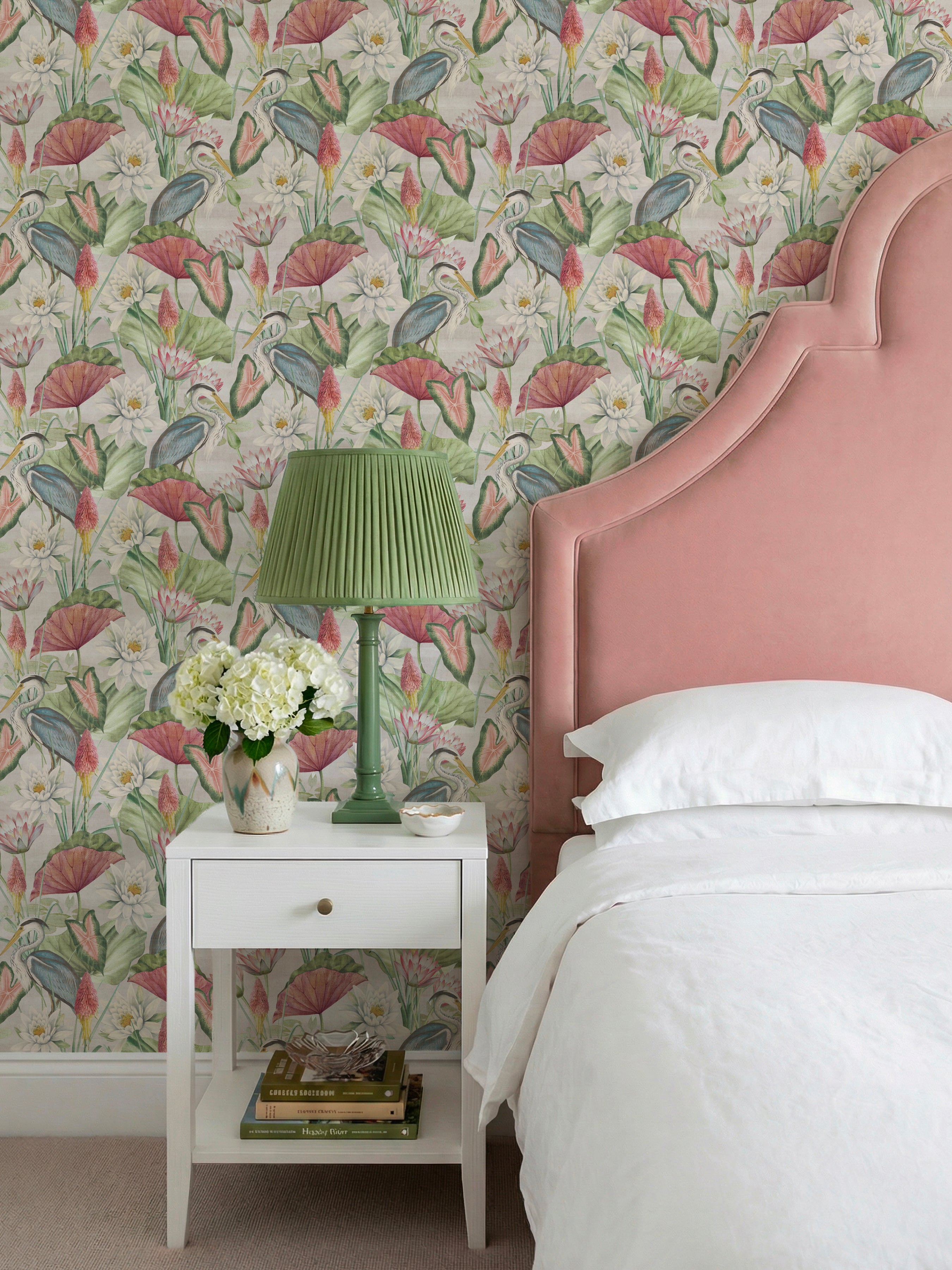 Waterlily Lake Linen Multicoloured Wallpaper - Esselle Home