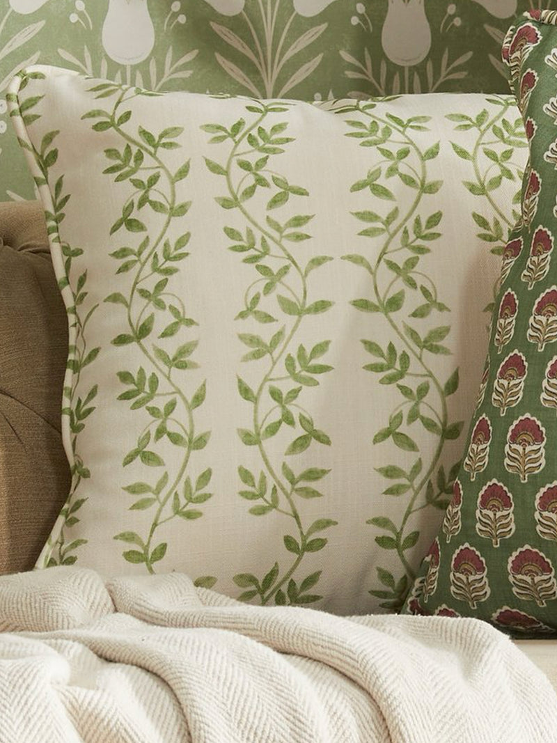Botanic Vines Spring Green Cushion
