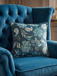 Kashmir Jacobean Navy/Teal Cushion - Esselle Home