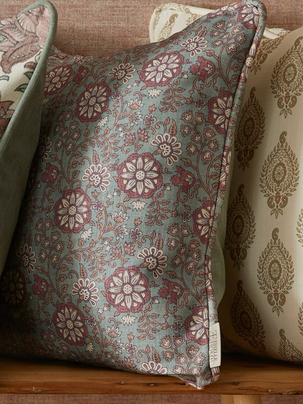 Lucien Trail Spice Pink/Green Cushion
