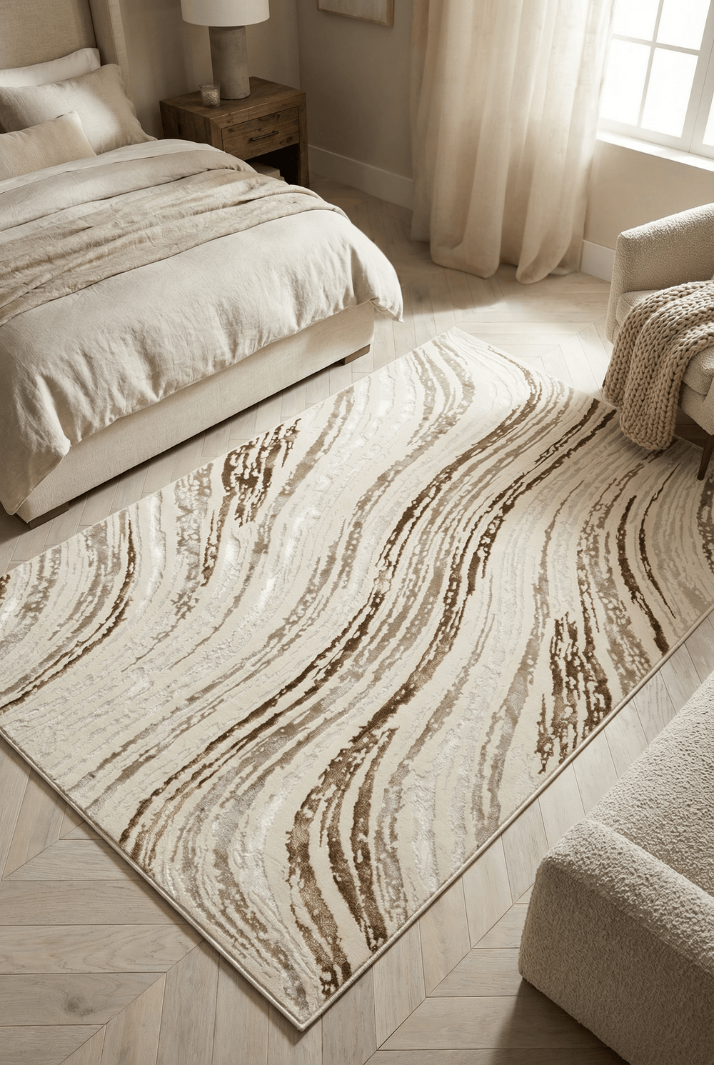 Solar Saturn Natural / Copper Rug - Esselle Home