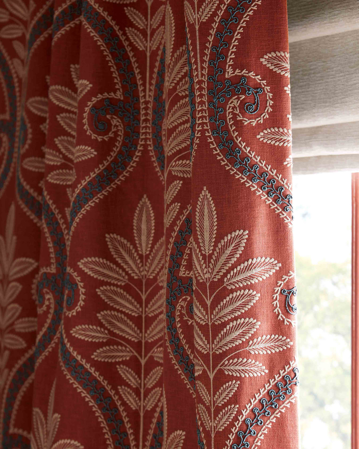 Monsoon Terracotta Curtain - Esselle Home