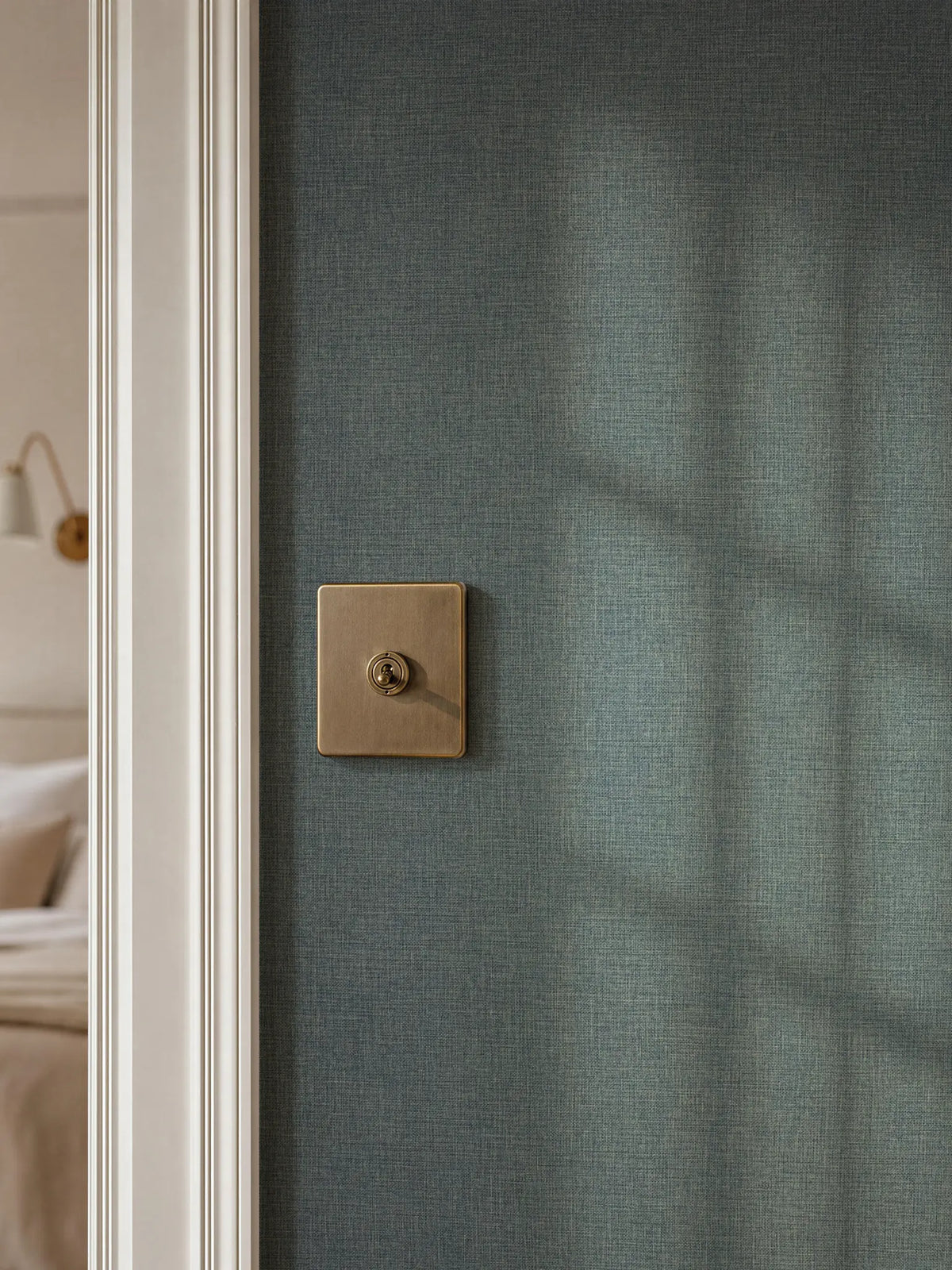 Sentosa Green/Blue Wallpaper | Textured Vinyl Wallpaper - Esselle Home