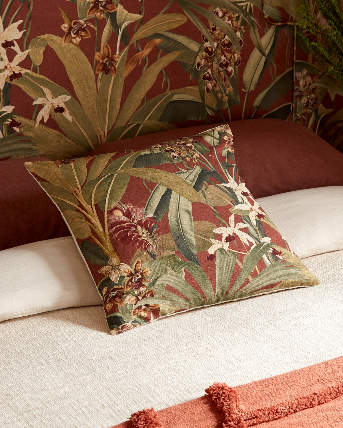 Saffron Terracotta 50 x 50 cm Cushion - Esselle Home