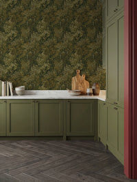 Wild Verdue Olive Green Wallpaper
