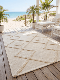 Windsor Geo Tufted Cream Rug 120x170cm - Esselle Home