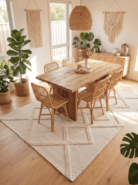 Windsor Geo Tufted Cream Rug 120x170cm - Esselle Home