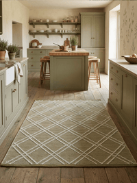 Blenheim Diamond 100% Pet 160x230cm Olive Rug - Esselle Home