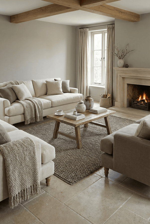 Delilah Wool Pebble Mottled Taupe Rug