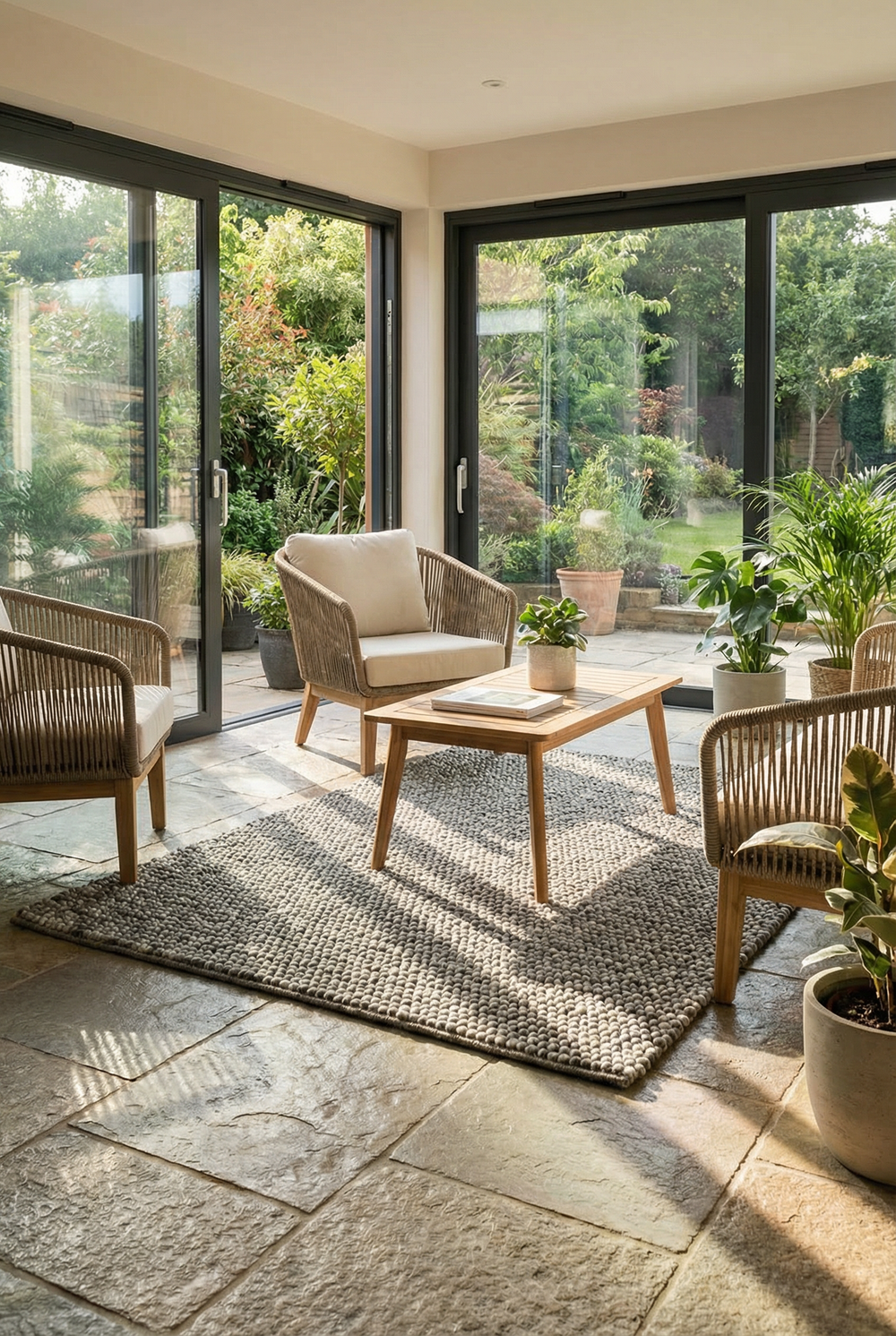 Delilah Wool Pebble Mottled Grey Rug