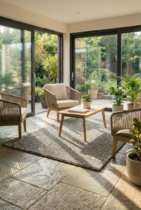 Delilah Wool Pebble Mottled Grey Rug