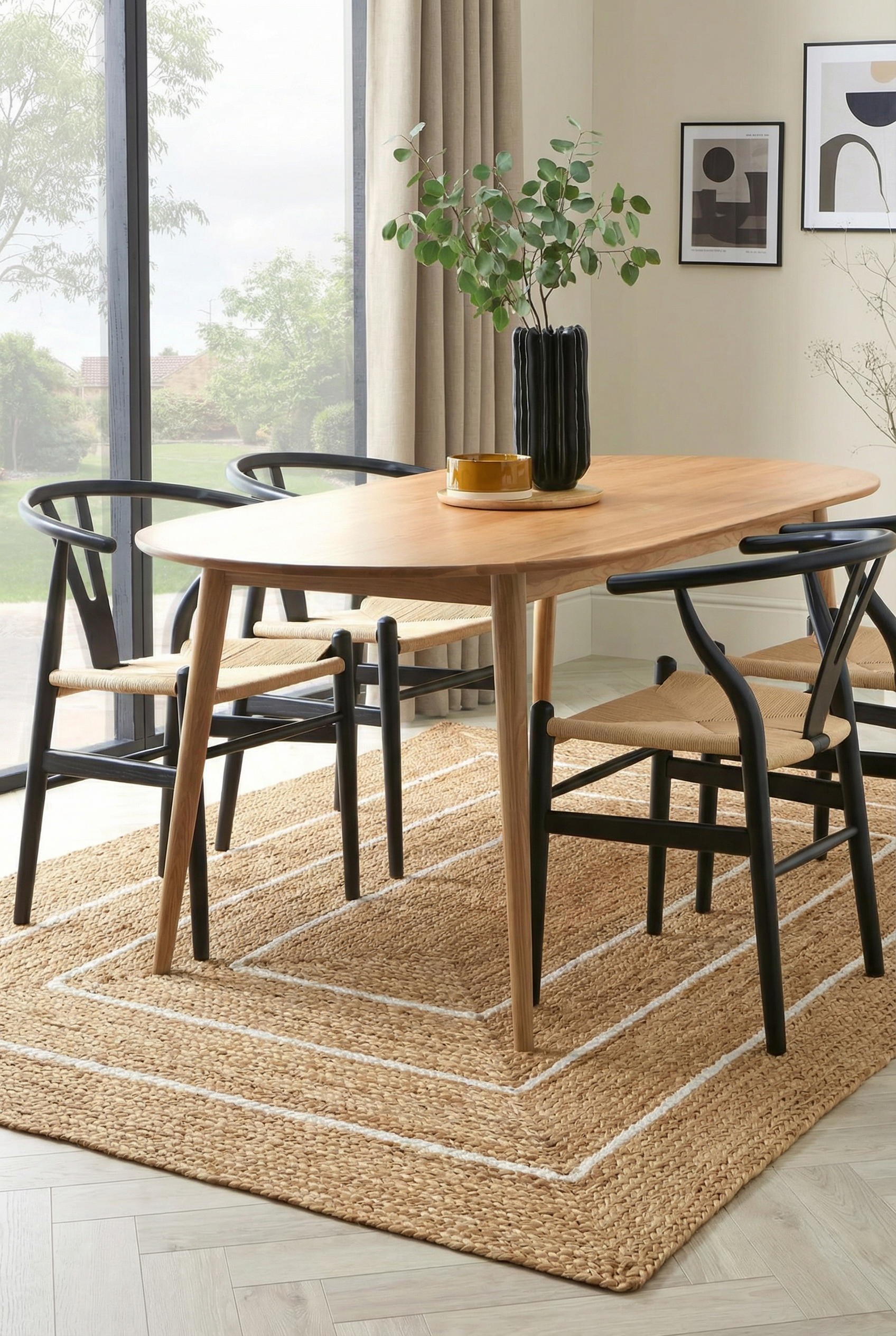 Prestbury Border Handbraided 120x170cm Natural Rug