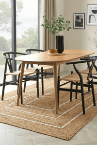 Prestbury Border Handbraided 120x170cm Natural Rug - Esselle Home