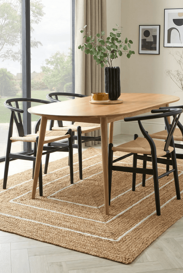 Prestbury Border Handbraided 120x170cm Natural Rug