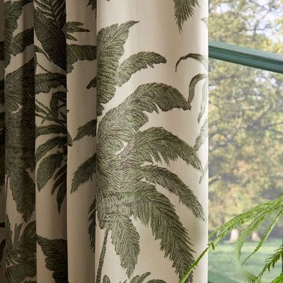 Palmera Green Curtain