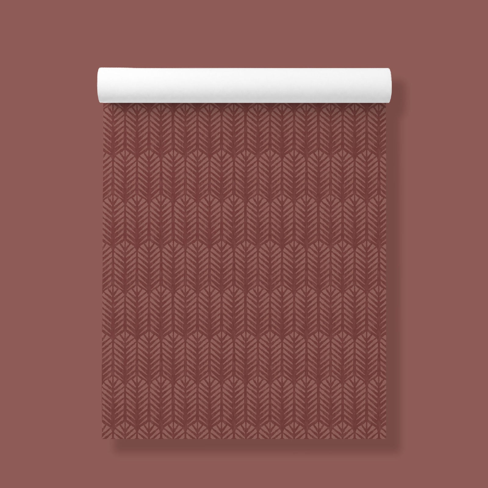 Canopy banana leaf wallpaper in a bedroom