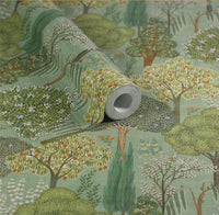 Persian Oasis Sage Green Wallpaper - Esselle Home