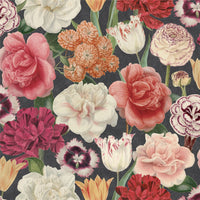 RHS Blooming Bouquet Black Wallpaper - Esselle Home