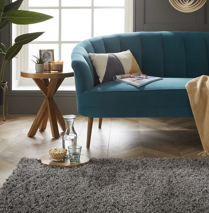 Larissa Shaggy 80x120cm Charcoal Rug