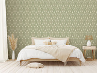 Heritage Tulip Spring Green Wallpaper - Esselle Home
