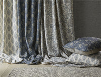 Naya Motif Blue/Taupe Curtain