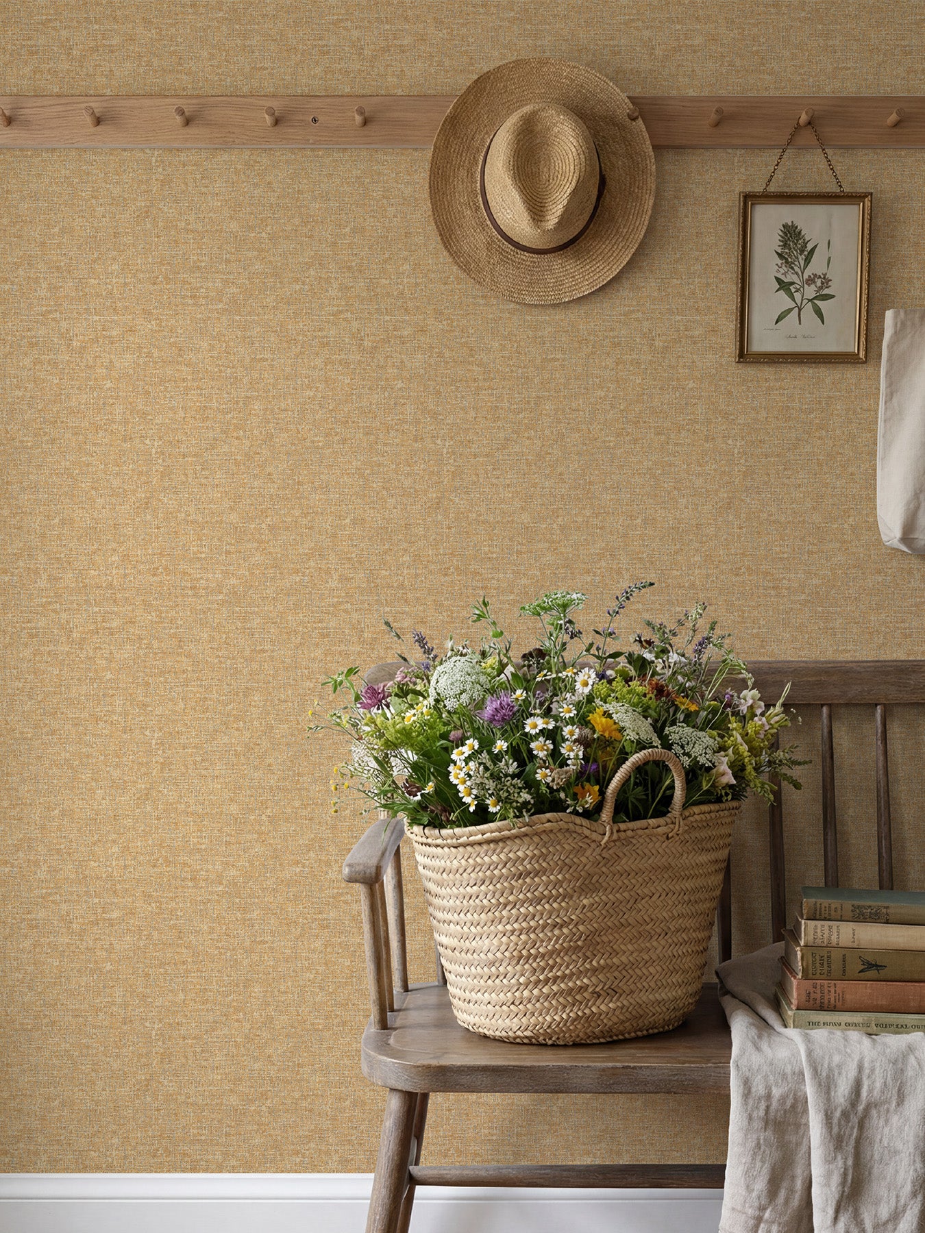 Artisan Weave Ochre Wallpaper - Esselle Home