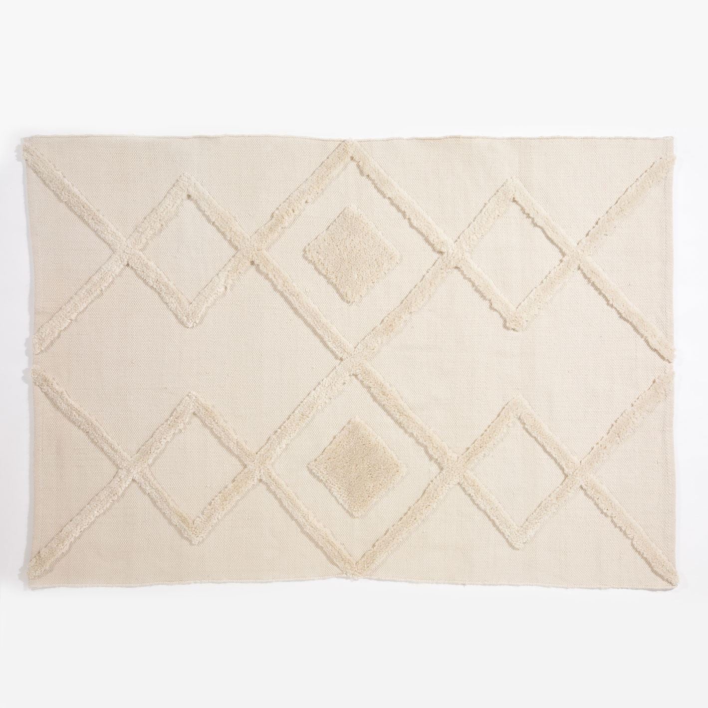 Windsor Geo Tufted Cream Rug 160x230cm (Bale 237)