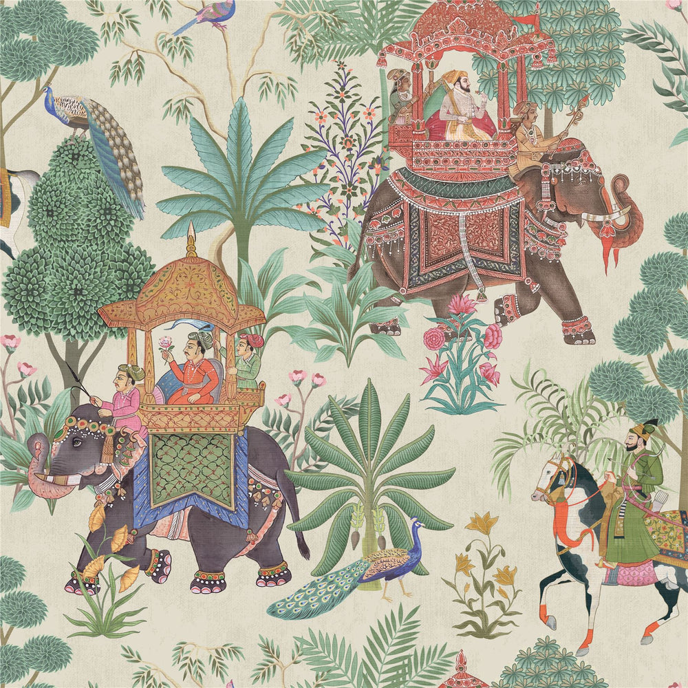 Emperor's Garden Stone Multicoloured Wallpaper - Esselle Home