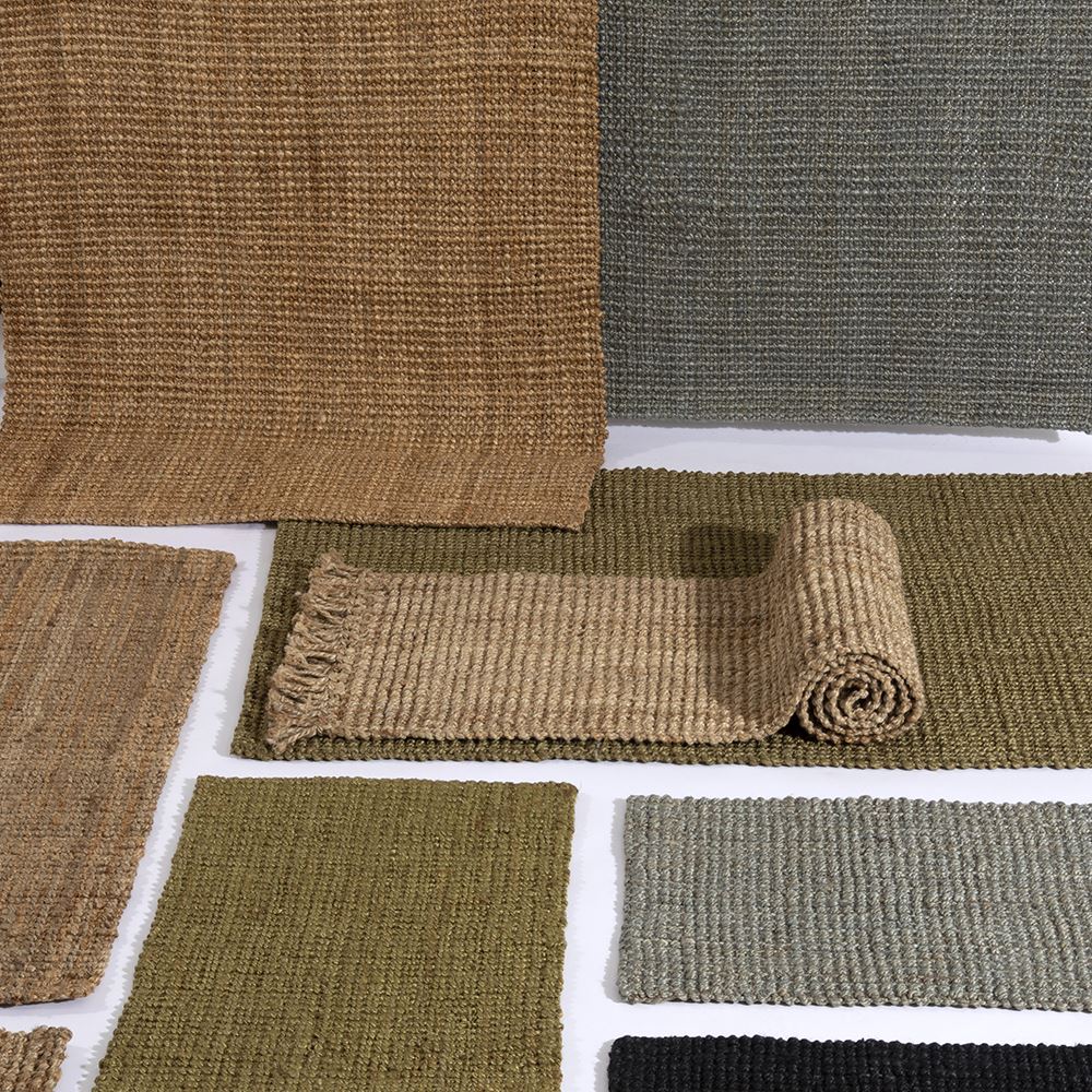 Whitefield Handwoven Boucle 45x150cm Olive Runner (Bale 206)