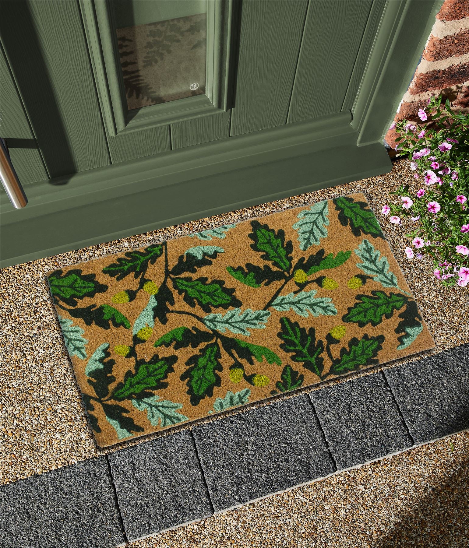 RHS Coir Autumn Oak Green Doormat 45x75cm (Bale 438)