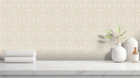 RHS Dandy Floral Ivory Wallpaper