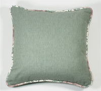 Eden Plain/Nima Floral Mineral Green Cushion