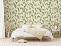 Hill Top Garden Cotton/Green Wallpaper