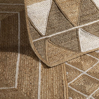 Prestbury Diamond Handbraided 120x170cm Natural Rug - Esselle Home