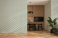 Odina Ikat Seafoam Wallpaper